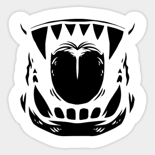 scary teeth face mask Sticker